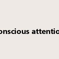 conscious attention是什么意思
