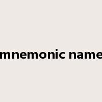 mnemonic name是什么意思