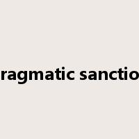pragmatic sanction是什么意思
