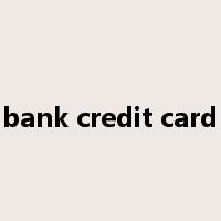 bank credit card是什么意思