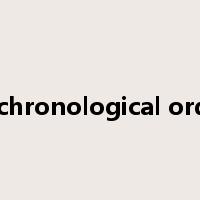 in chronological order是什么意思