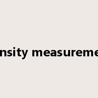 density measurement是什么意思