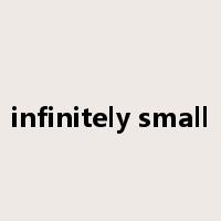 infinitely small是什么意思