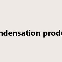 condensation product是什么意思