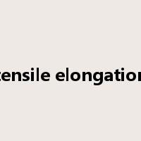 tensile elongation是什么意思