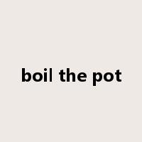 boil the pot是什么意思