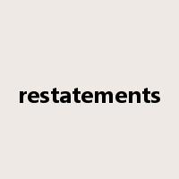 restatements是什么意思
