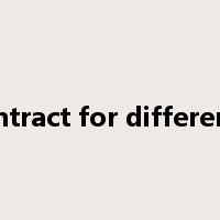 contract for difference是什么意思