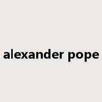 alexander pope是什么意思