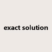 exact solution是什么意思