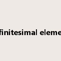 infinitesimal element是什么意思