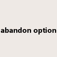 abandon option是什么意思