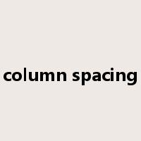 column spacing是什么意思