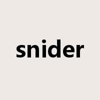snider是什么意思