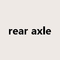 rear axle是什么意思