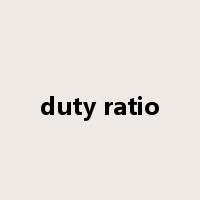 duty ratio是什么意思