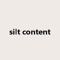 silt content是什么意思