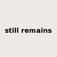 still remains是什么意思