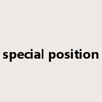 special position是什么意思
