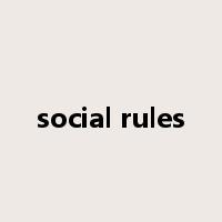 social rules是什么意思