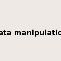 data manipulation是什么意思