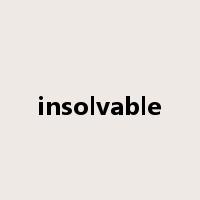 insolvable是什么意思