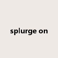 splurge on是什么意思