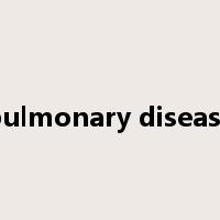 pulmonary disease是什么意思
