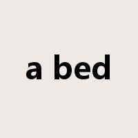 a bed是什么意思