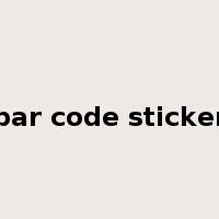 bar code sticker是什么意思