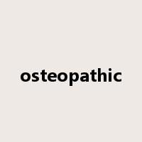 osteopathic是什么意思