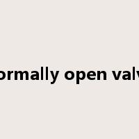 normally open valve是什么意思