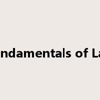 Fundamentals of Law是什么意思