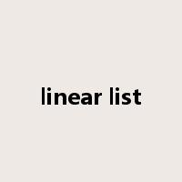 linear list是什么意思