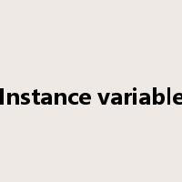 Instance variable是什么意思