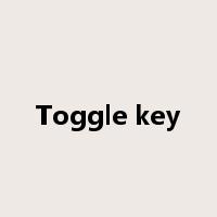Toggle key是什么意思