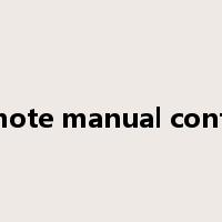 remote manual control是什么意思
