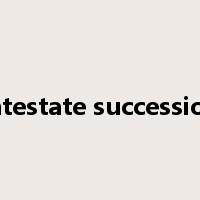 intestate succession是什么意思