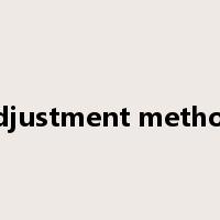 adjustment method是什么意思
