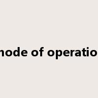 mode of operation是什么意思