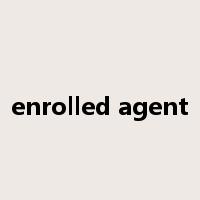 enrolled agent是什么意思