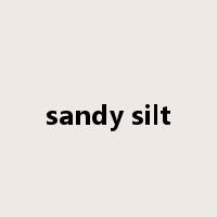 sandy silt是什么意思