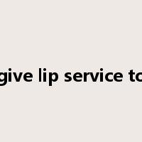 give lip service to是什么意思