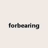 forbearing是什么意思