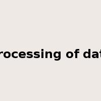 processing of data是什么意思