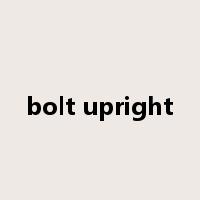 bolt upright是什么意思