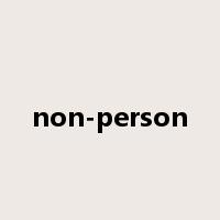 non-person是什么意思