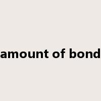 amount of bond是什么意思