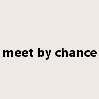meet by chance是什么意思