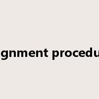 alignment procedure是什么意思